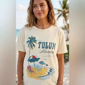 VICI Tulum Mexico Retro Destination Graphic T-Shirt